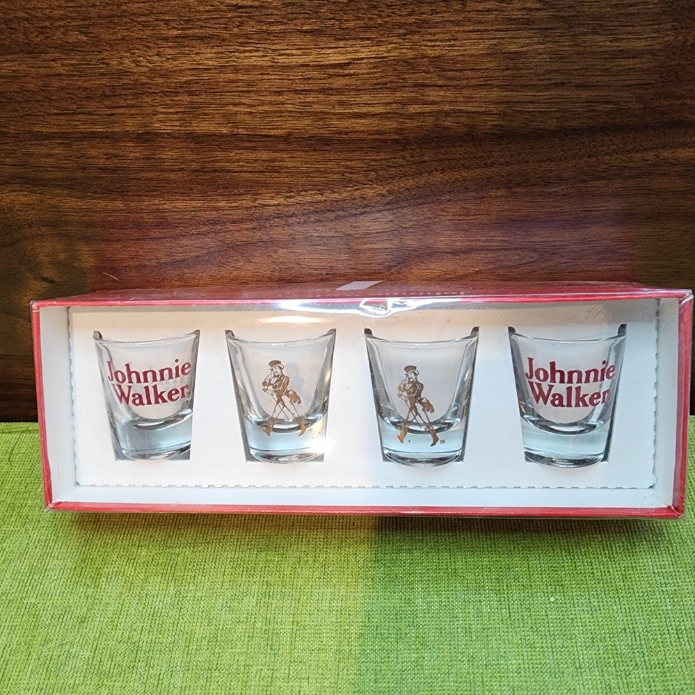 Vintage Johnnie Walker Shot Glasses New in Box